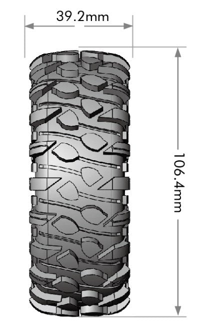 Louise R/C CR-Rowdy 1/10 1.9" Crawler Class 1 Tires, Super Soft, (2) LT3347VI