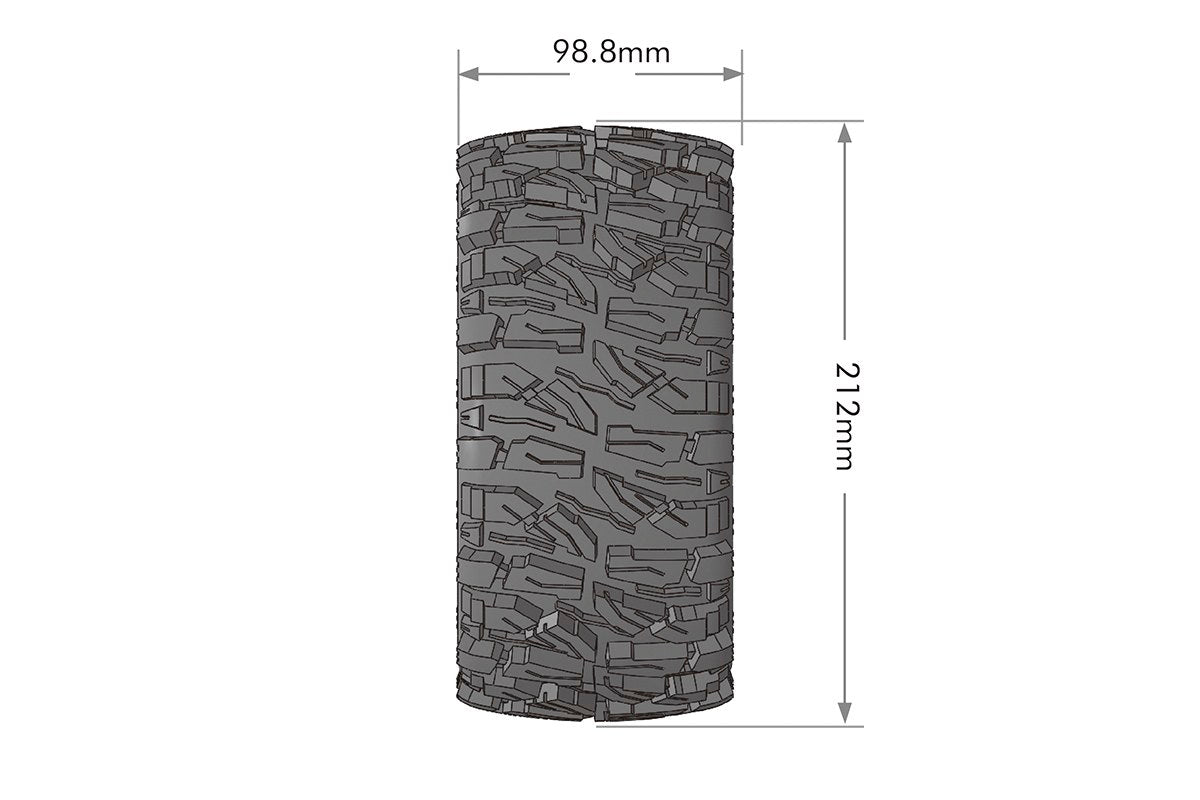 Louise RC MFT X-Mallet Monster Truck Belted Tires Mounted 24mm Hex Arrma Kraton 8S (2) LT3350BM