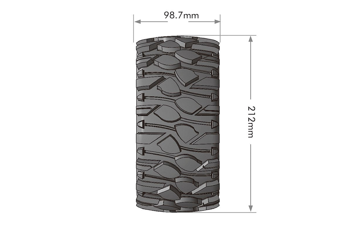 Louise R/C MFT X-Rowdy X-MAXX XRT Sport Monster Truck Tires, 24mm Hex, (2) LT3351B