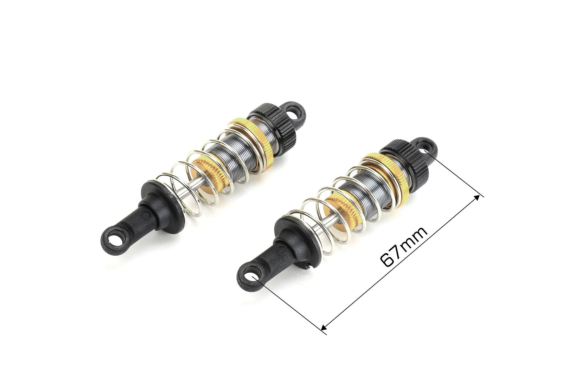 Louise R/C T410 Rally Aluminum - Front Shocks, 2pcs NHA517