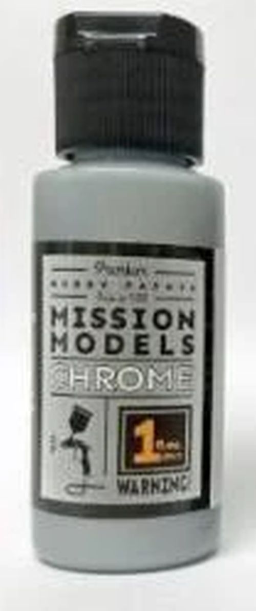 Mission Models Acrylic Model Paint 1oz Bottle Chrome Acrylic Hobby Paint