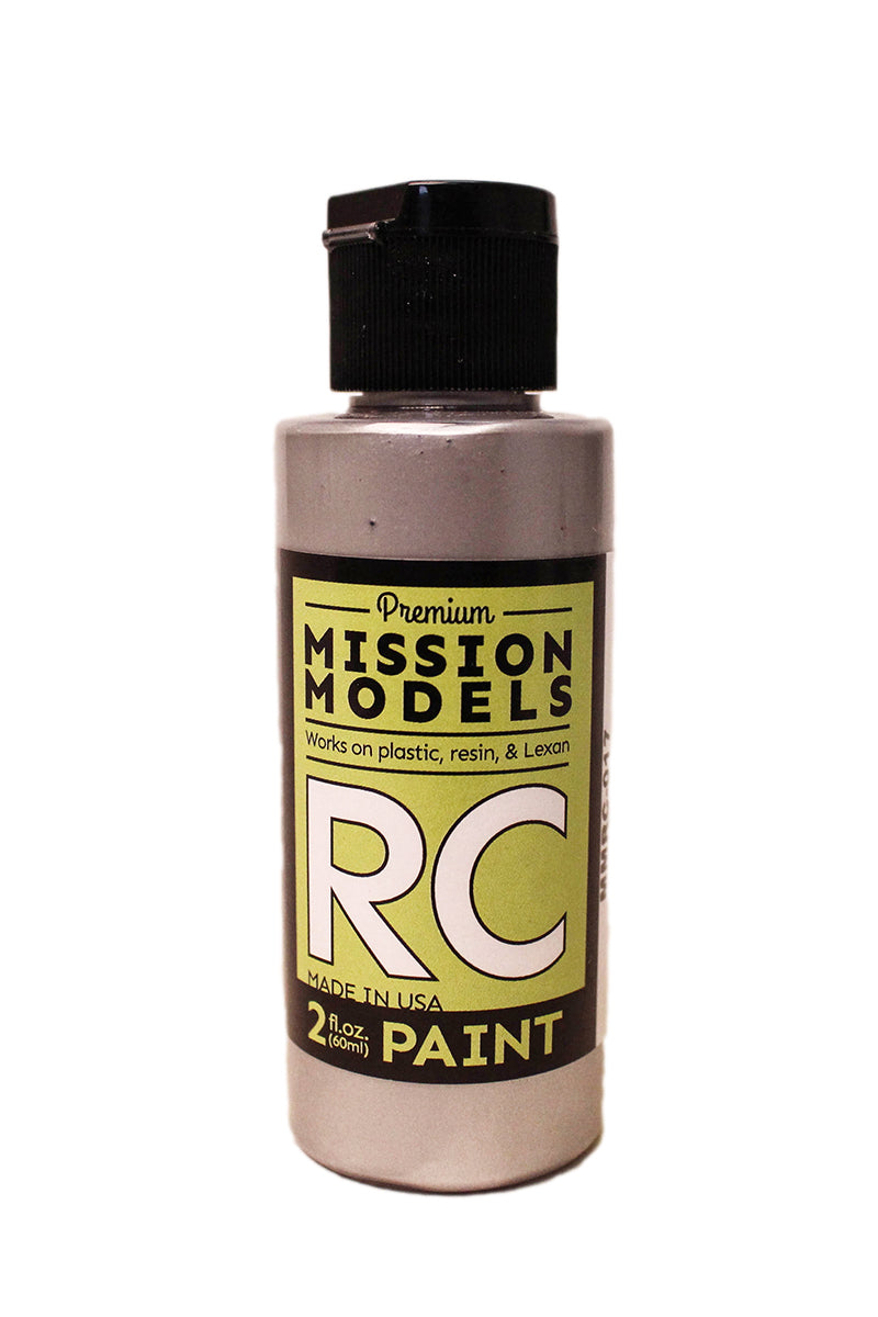 Mission Models RC Paint 2 oz bottle Racing Silver Acrylic Hobby Paint
