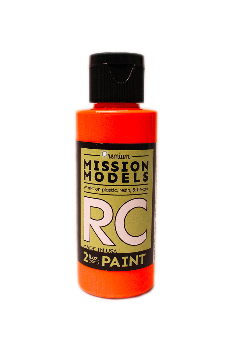 Mission Models RC Paint 2 oz bottle Fluorescent Racing Orange Acrylic Hobby Paint