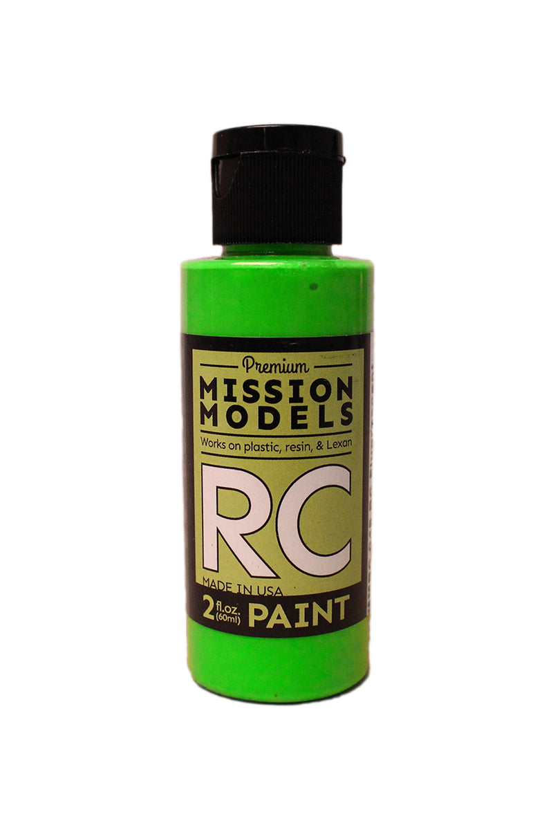 Mission Models RC Paint 2 oz bottle Fluorescent Racing Green Acrylic Hobby Paint