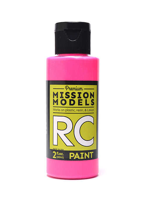 Mission Models RC Paint 2 oz bottle Fluorescent Racing Pink Acrylic Hobby Paint