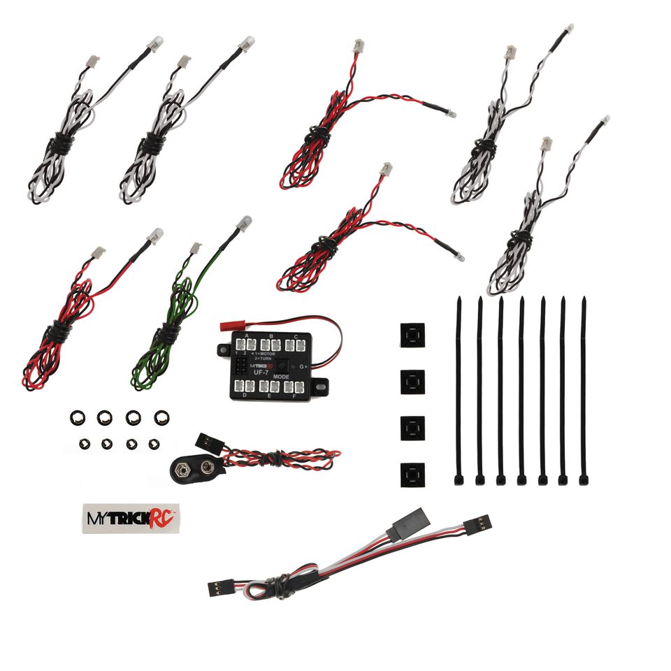 MyTrickRC Small Airplane Light Kit – Complete Scale LED Lighting Kit for RC Aircraft up to 40" Wingspan