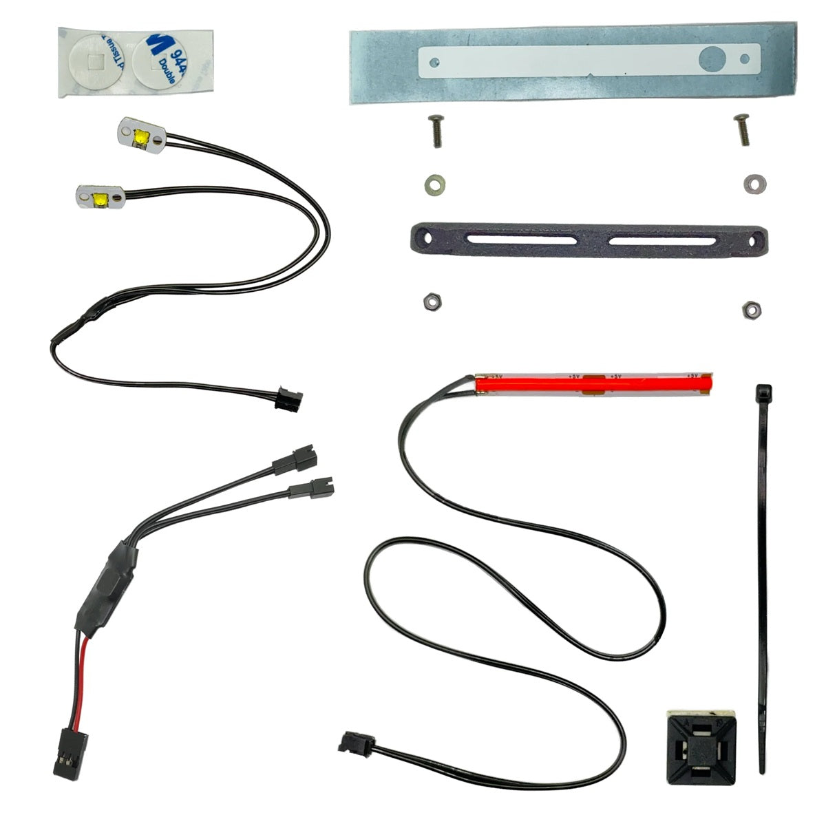 MyTrickRC ARRMA Granite Grom LED Light Kit – Headlights & Red Tail Light Grill, 1/18 Scale