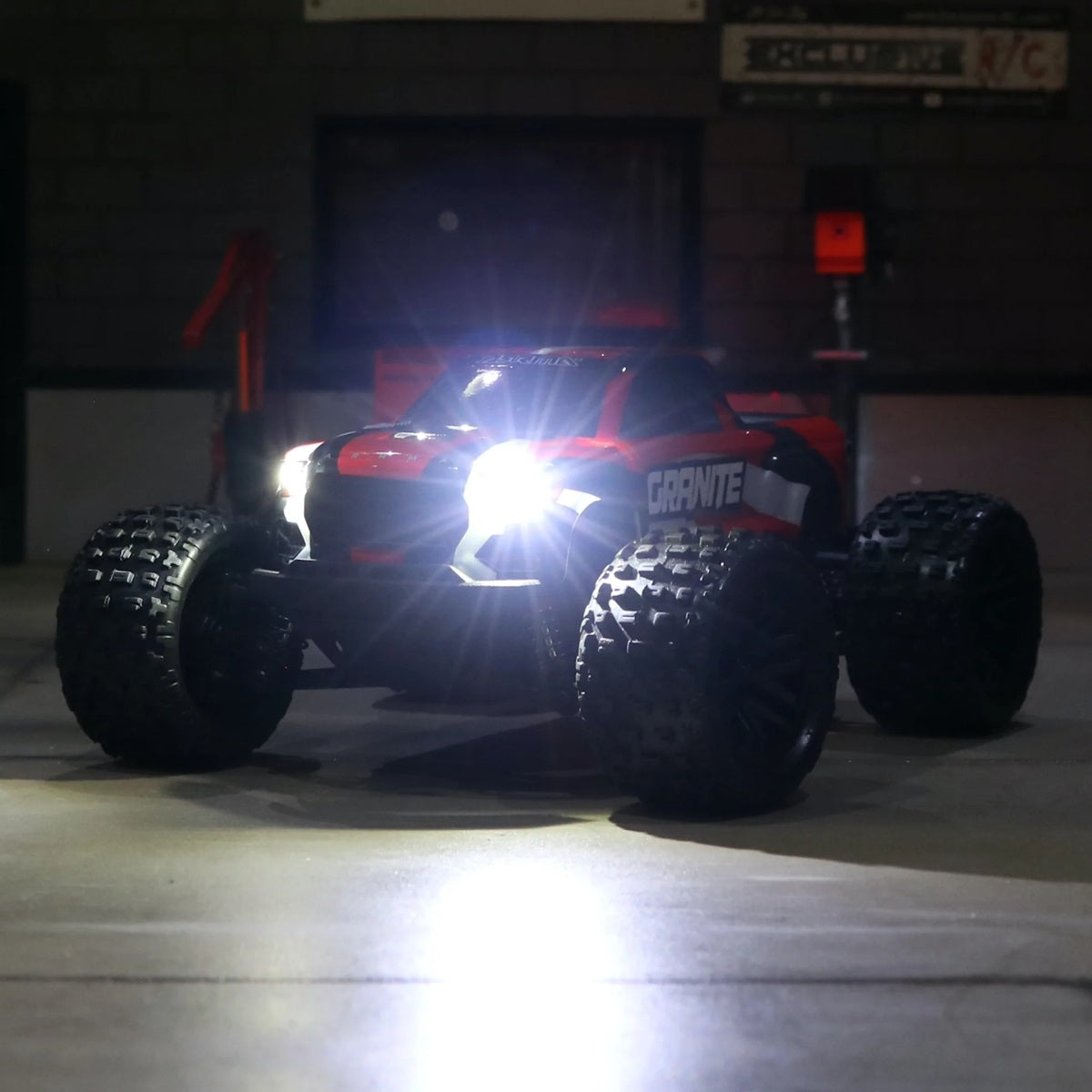 MyTrickRC ARRMA Granite Grom LED Light Kit – Headlights & Red Tail Light Grill, 1/18 Scale