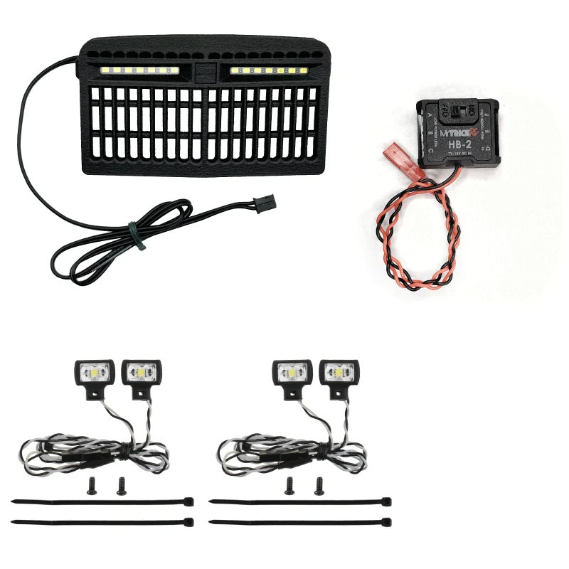 MyTrickRC Pro-Line Comp Wagon Light Kit – Complete Plug-and-Play Scale LED Lighting System for Competition Rigs