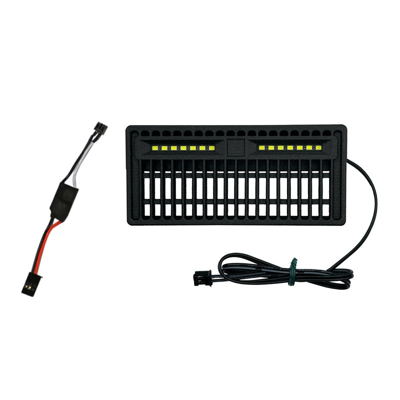 MyTrickRC Pro-Line Power Wagon Grill – Custom Scale Carbon Nylon Grill with Integrated Attack LED Headlights