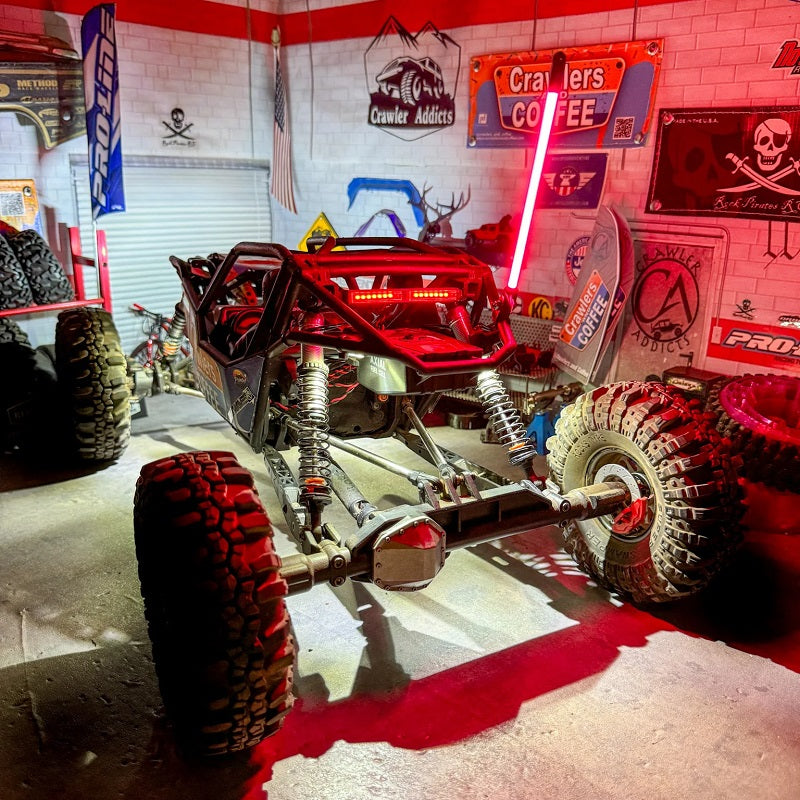 MyTrickRC 120mm Single TrickWhip Light, Pink, 12V Bundle WHIP12P12