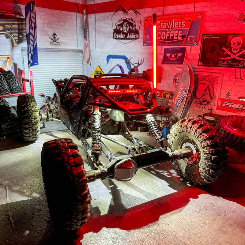 MyTrickRC 120mm Single TrickWhip Light, Red, 12V Bundle WHIP12R12