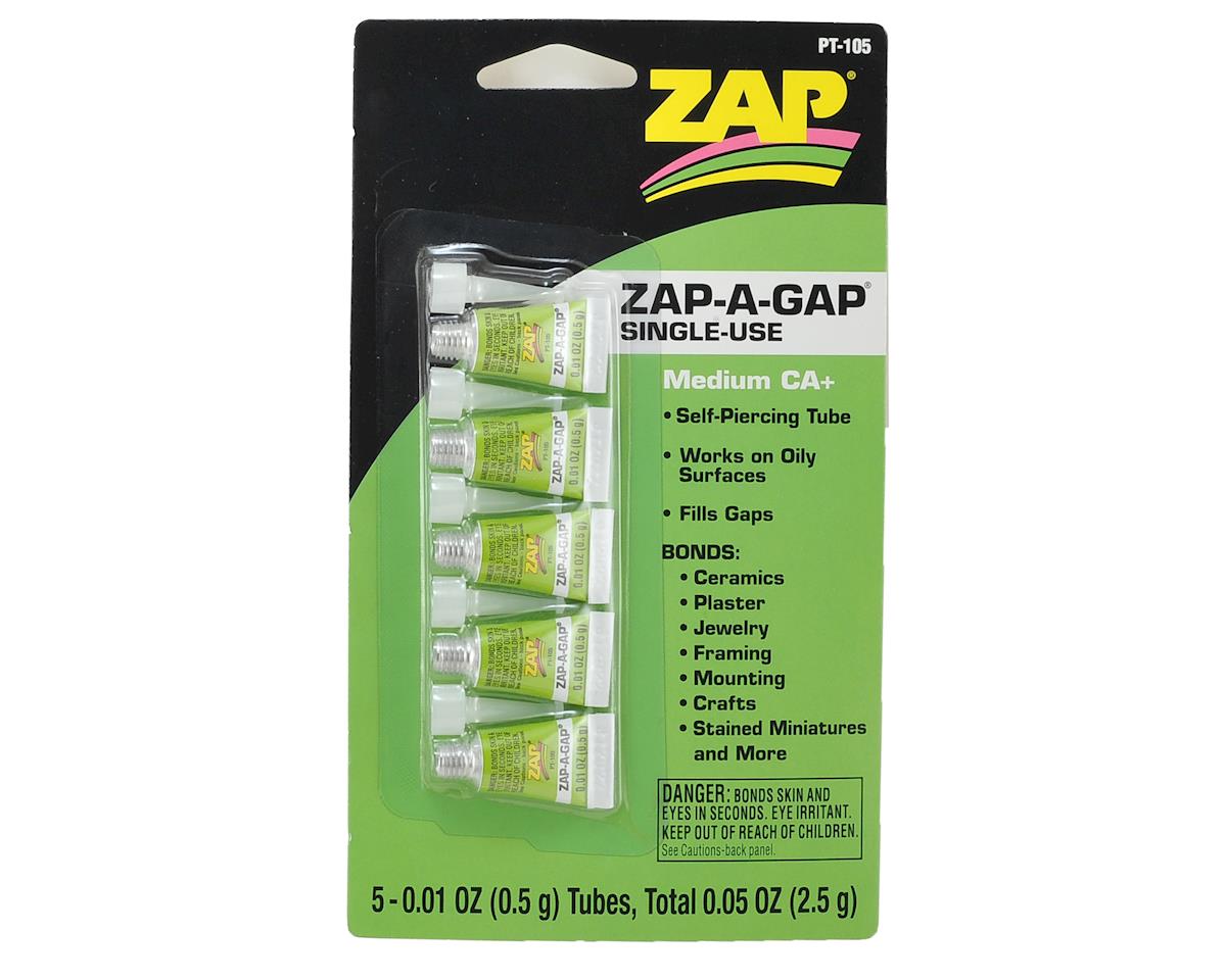 ZAP Glue Zap-A-Gap CA+ Glue Single-Use (5 per card) PT-105