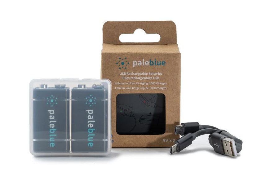 Pale Blue Earth Pale Blue Lithium Ion Rechargeable 9V Batteries 2pk