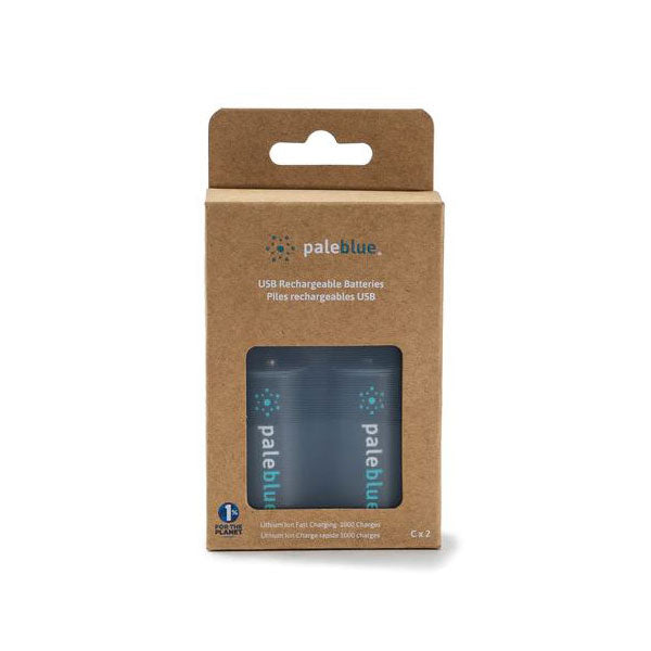 Pale Blue Earth Pale Blue Lithium Ion Rechargeable C Batteries 2pk