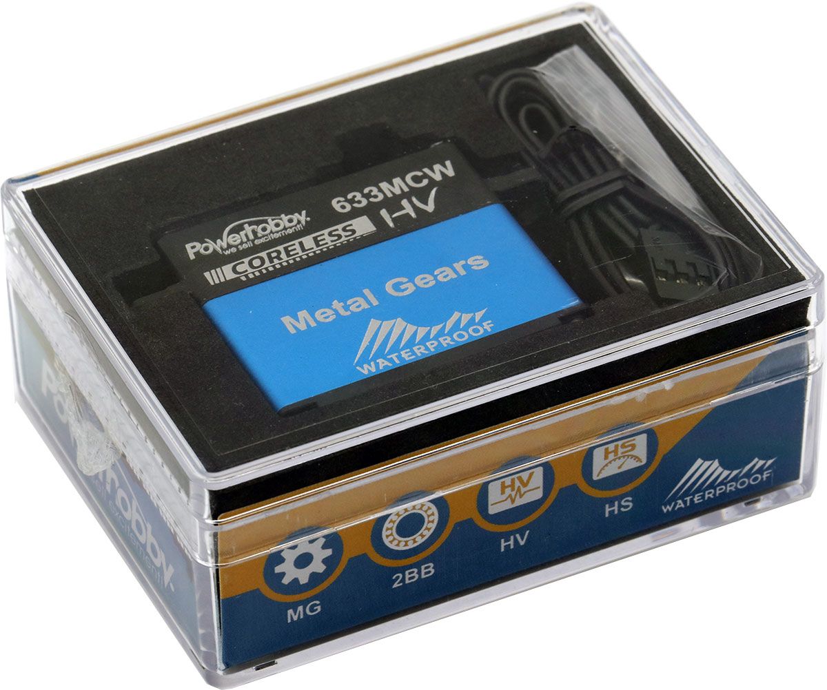 Powerhobby 633MCW HV Waterproof Coreless Steel Gear Servo Aluminum Case