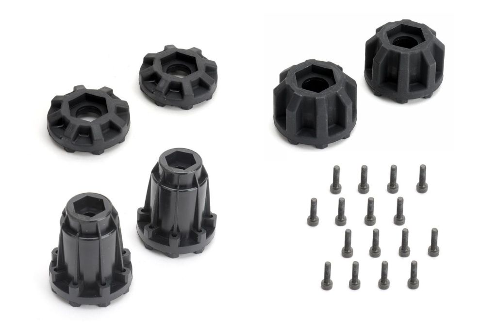 Power Hobby 1/8 MT 3.8 Inch Tomahawk Belted Pre-Mounted Tires 2-Pack with Removable Hex