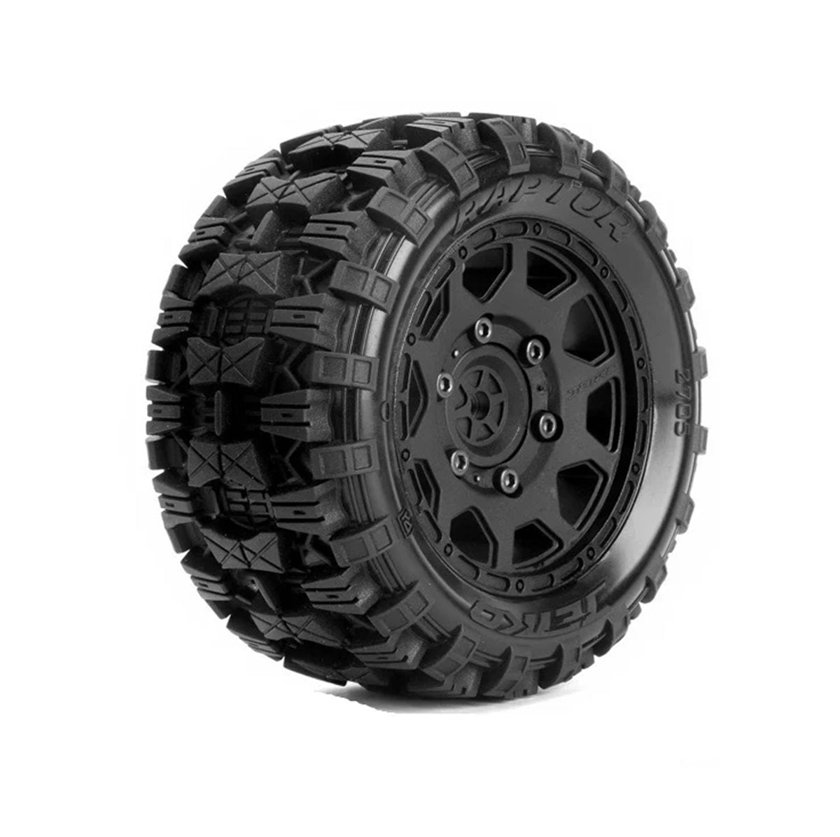 Power Hobby 2.8" Raptor Belted 1/10 Stadium Truck Tires with Removable Hex Wheels (2-Pack)