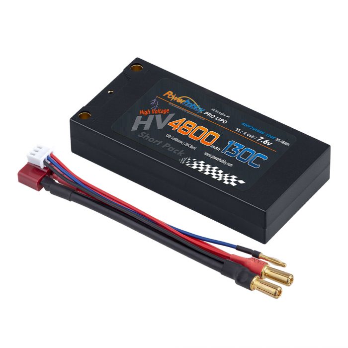 Power Hobby 2S 7.6V 4800mAh 130C HV + Graphene Shorty Lipo Battery