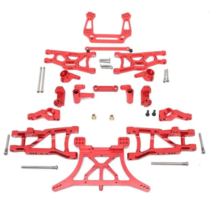 Power Hobby Red Aluminum Upgrade Kit 2WD Traxxas Slash Rustler Stampede