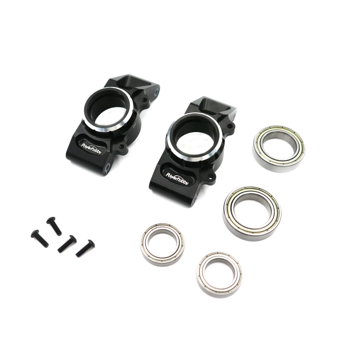 Power Hobby Aluminum Bearing Rear Hubs Stub Axle Carriers X-Maxx XRT