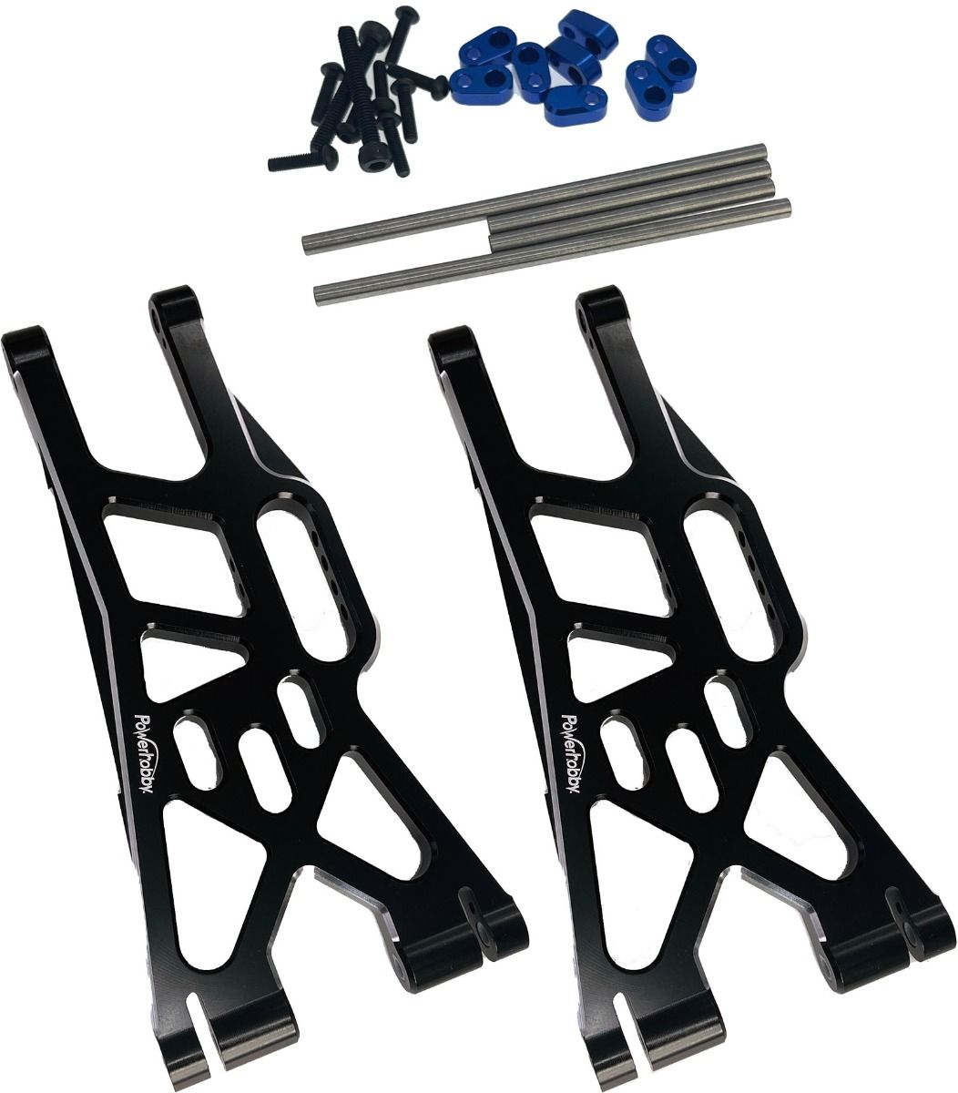 Power Hobby Aluminum Lower Suspension Arms Traxxas X-Maxx Black