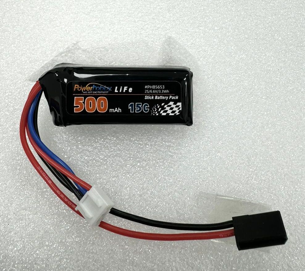 Power Hobby LiFe 6.6V 500mah 15C Stick Battery Pack 5653