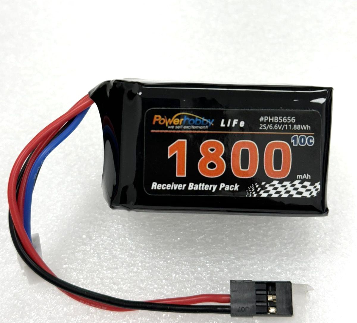 Power Hobby LiFe 6.6V 1800mah 10C Hump Receiver Battery Pack (Kyosho / Tekno) 5656