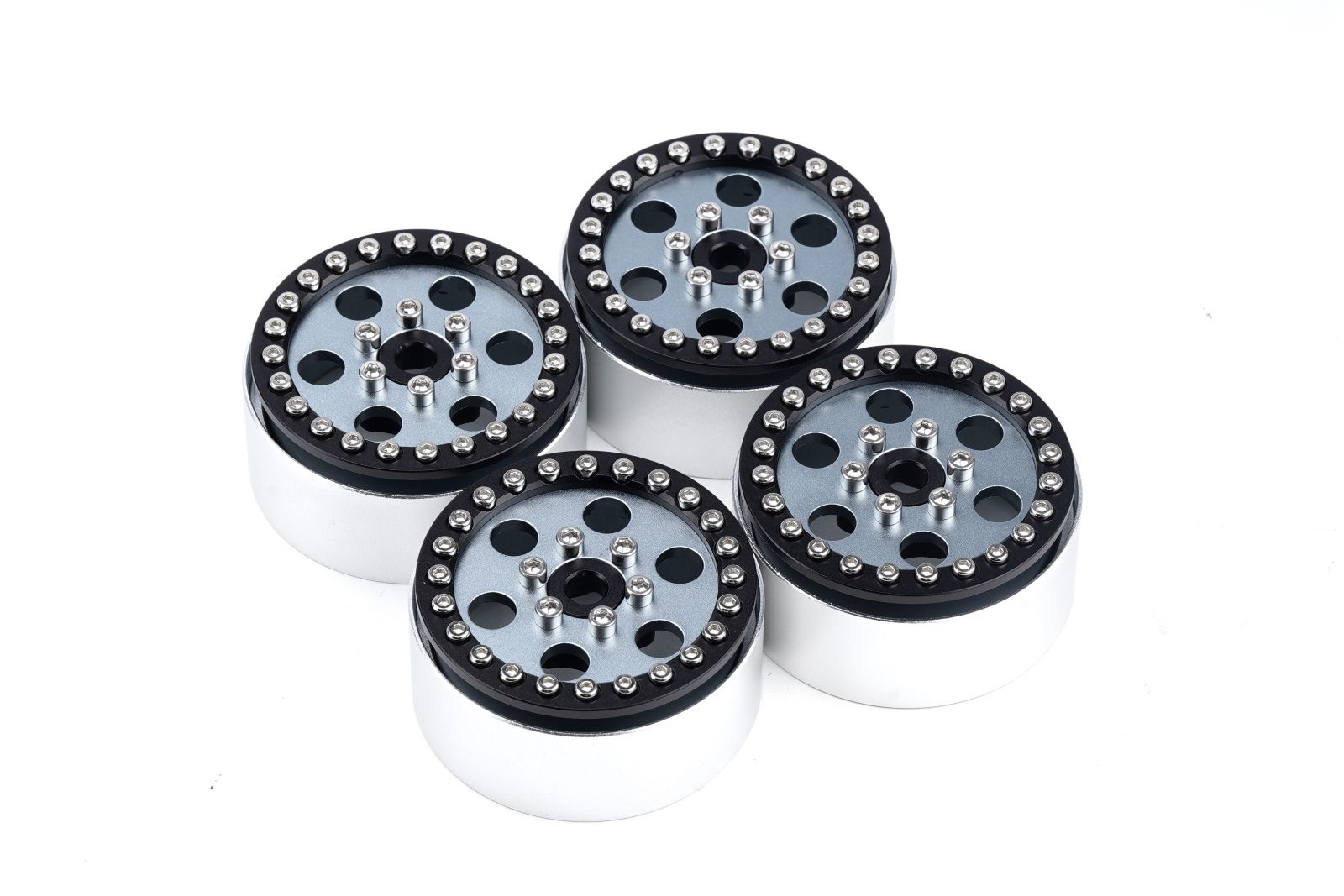 Power Hobby B5 Aluminum 1.9 inch Beadlock Wheels Super Positive Offset