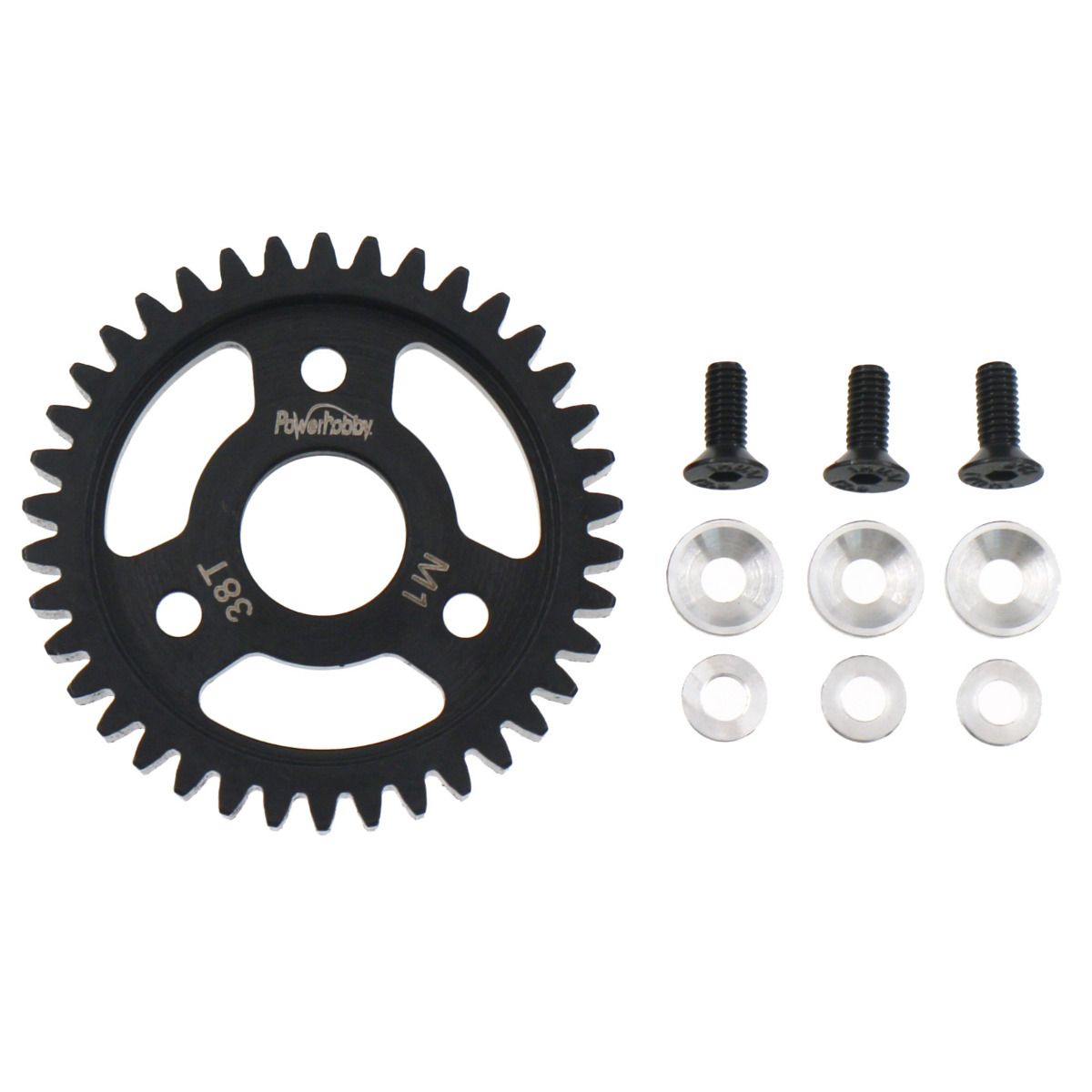 Power Hobby Mod 1 38T Hardened Steel Spur Gear, for Traxxas Revo/Slayer 5820