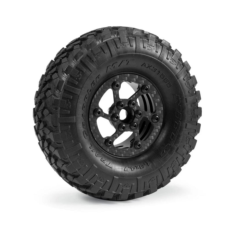 Power Hobby 1.9" Carbon Fiber Lightweight Beadlock Wheels A, 1/10 Rock Crawler 5854