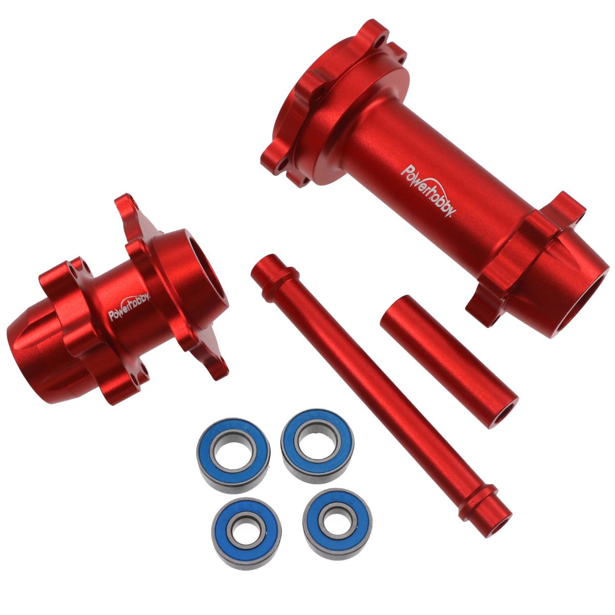 Power Hobby 7075 Aluminum Front & Rear Wheel Hubs Red Losi Promoto 5973RED