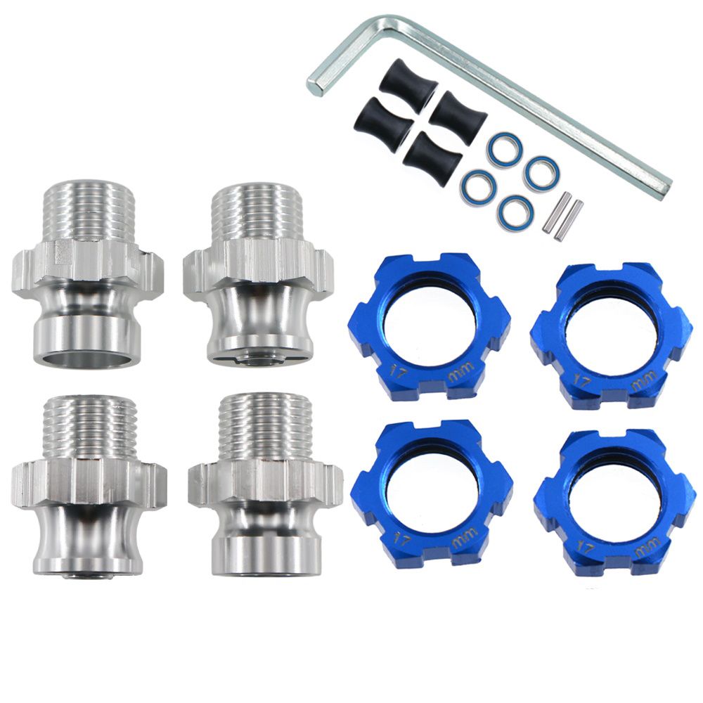 Power Hobby 17mm Hex Wheel Adapters w/8mm Extension for Traxxas Jato 6000