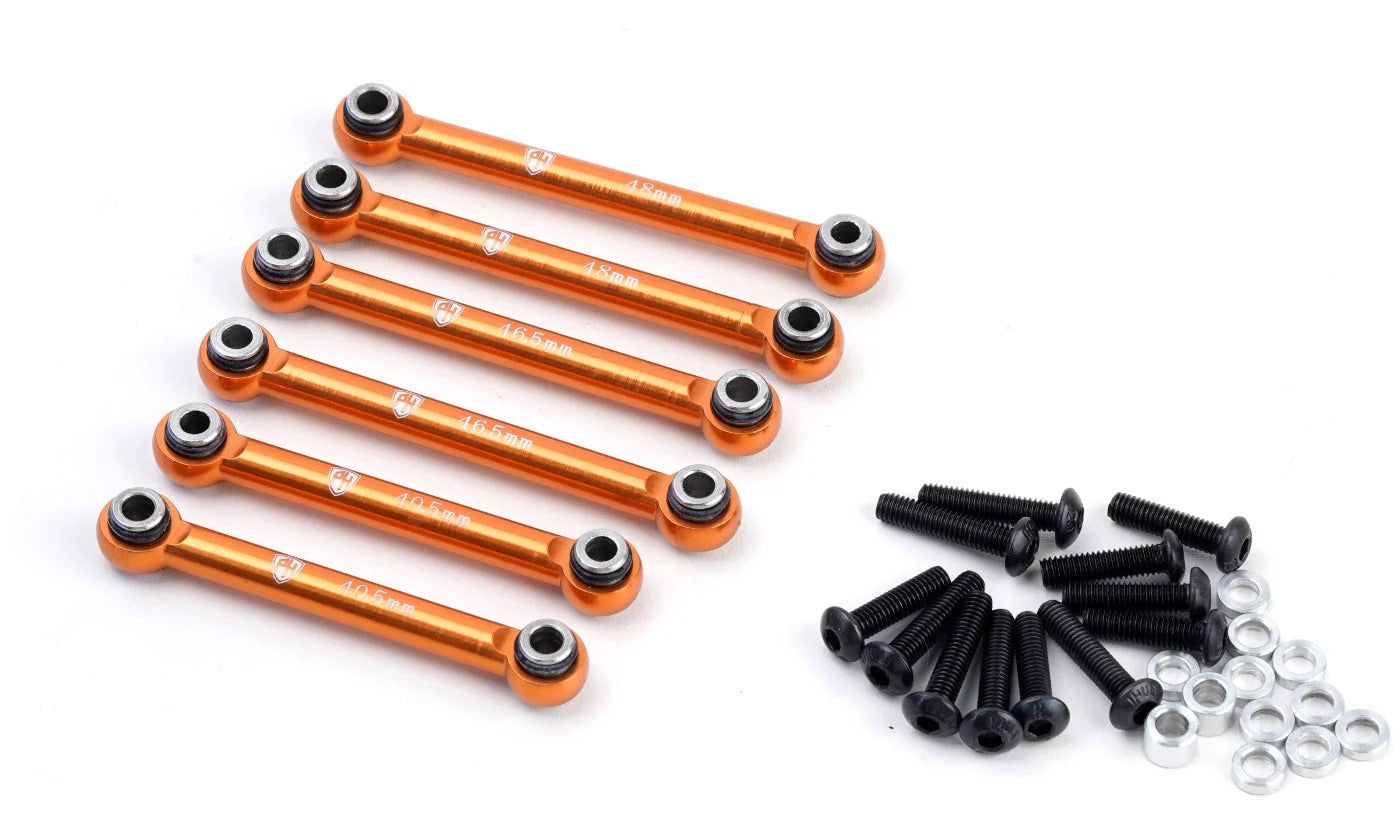 Power Hobby Aluminum Tie Rod Set Orange, HPI RS4 Sport3 6410ORANGE