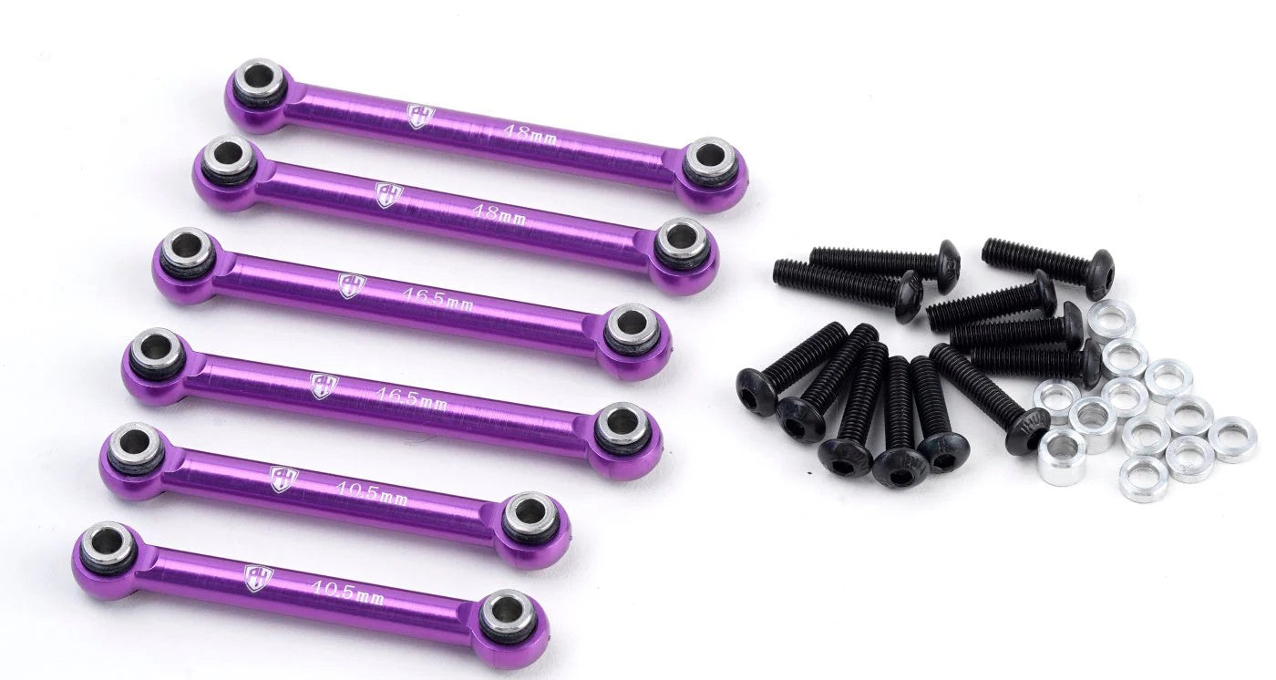 Power Hobby Aluminum Tie Rod Set Purple, HPI RS4 Sport3 6410PURPLE