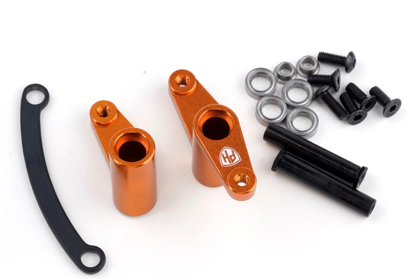 Power Hobby Aluminum Ball Bearing Steering Bellcrank Set Orange, HPI RS4 6417ORANGE