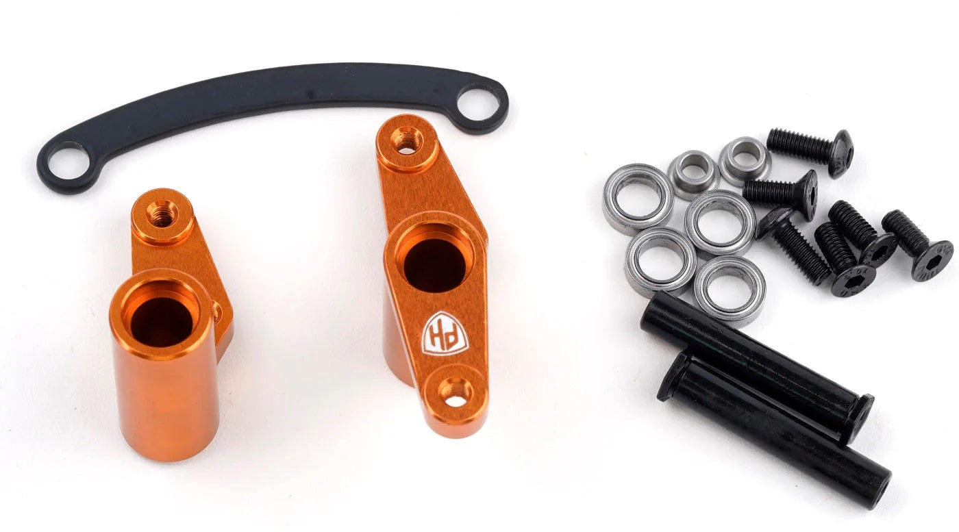 Power Hobby Aluminum Ball Bearing Steering Bellcrank Set Orange, HPI RS4 6417ORANGE