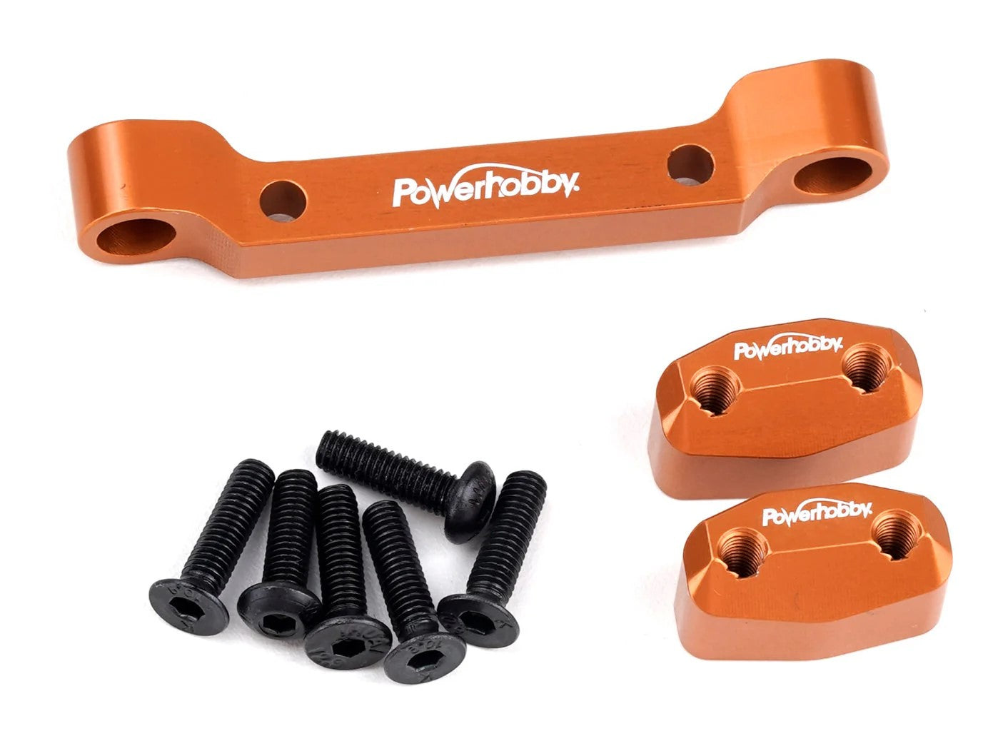 Power Hobby Aluminum Front Pivot Block Orange, HPI RS4 Sport3 6426ORANGE