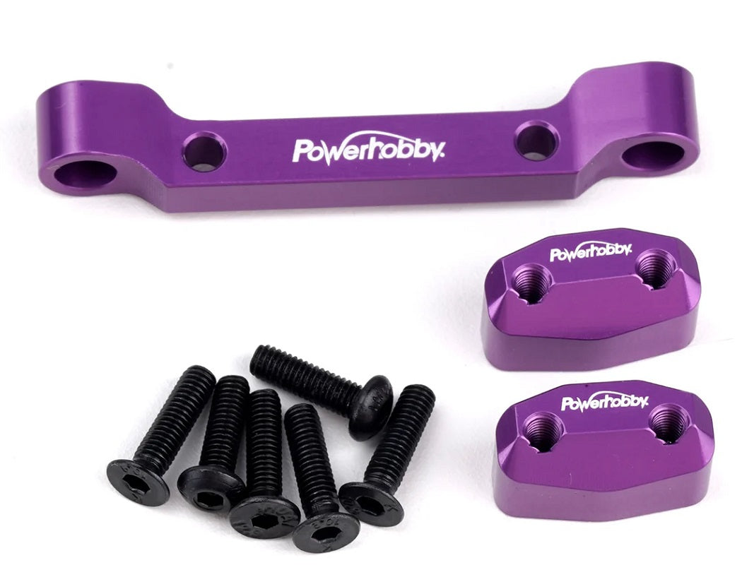 Power Hobby Aluminum Front Pivot Block Purple, HPI RS4 Sport3 6426PURPLE