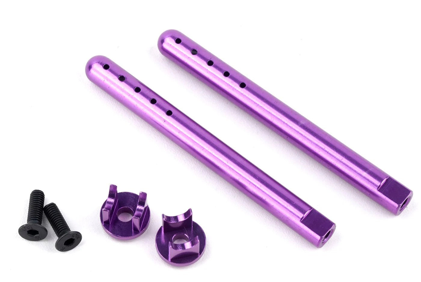 Power Hobby Aluminum Front Body Mounts Purple, HPI RS4 Sport3 6432PURPLE