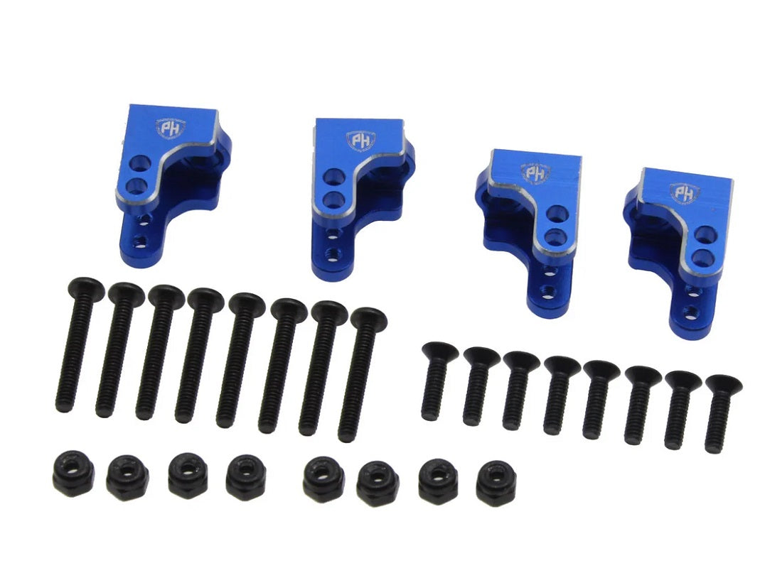 Power Hobby Aluminum Upper Shock Mount, Blue, for Losi Mini LMT 6499BLUE