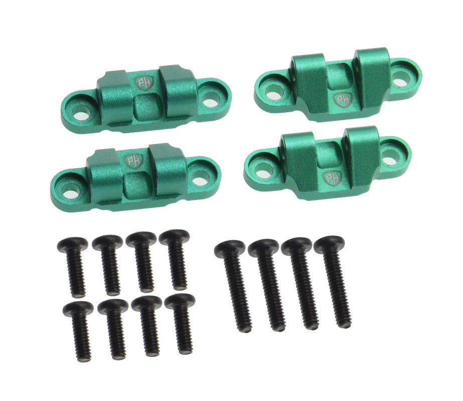 Power Hobby Aluminum Lower Shock Mount, Green, for Losi Mini LMT 6500GREEN