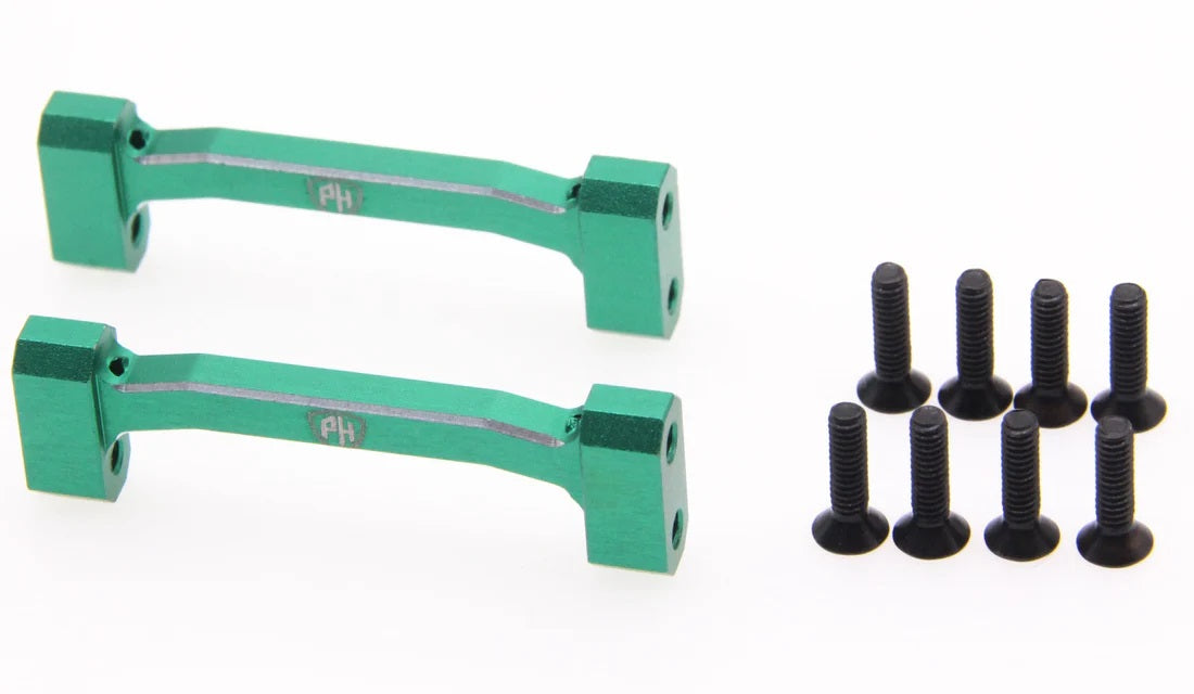 Power Hobby Aluminum Crossbar Shock Mount, Green, for Losi Mini LMT 6501GREEN