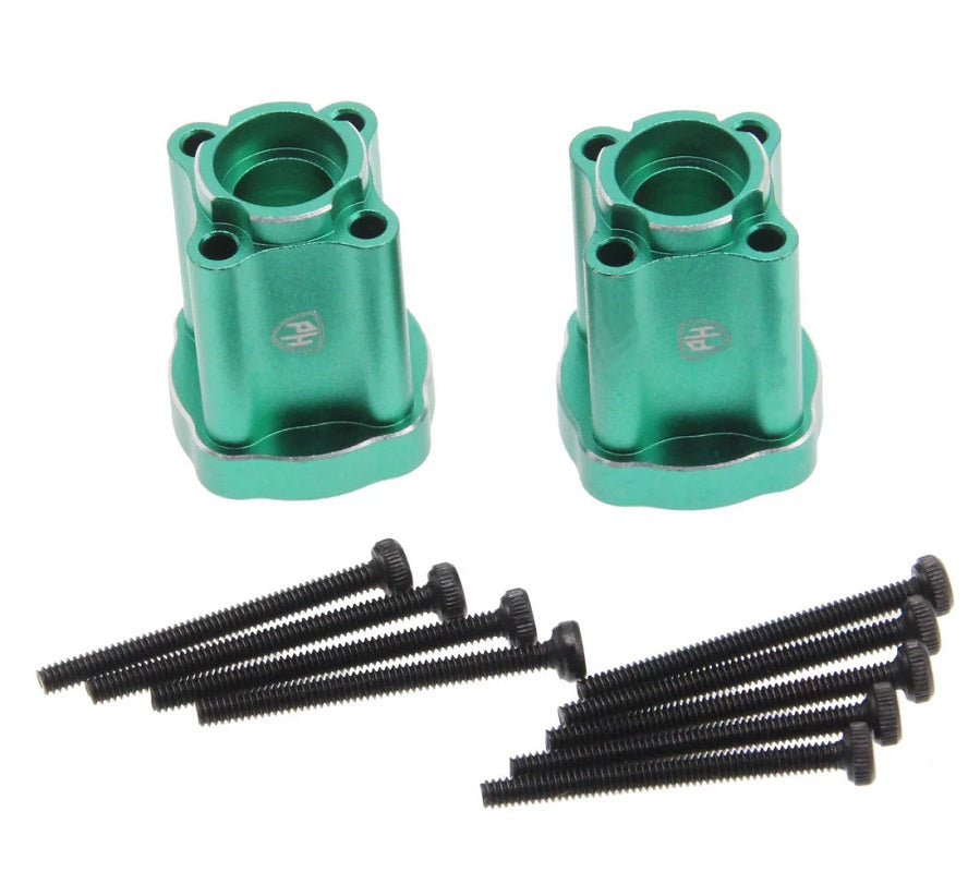 Power Hobby Aluminum Axle Mount Rear 0 Deg, Green, for Losi Mini LMT 6505GREEN