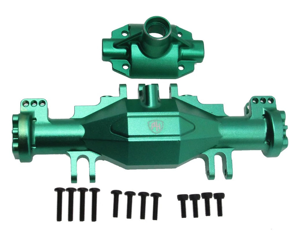 Power Hobby Aluminum Front or Rear Axle Housing Set, Green, for Losi 6507GREEN