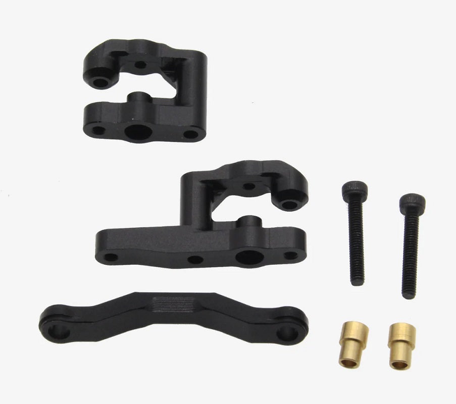 Power Hobby Aluminum Steering Set, Black, for Arrma Grom 6566BLACK