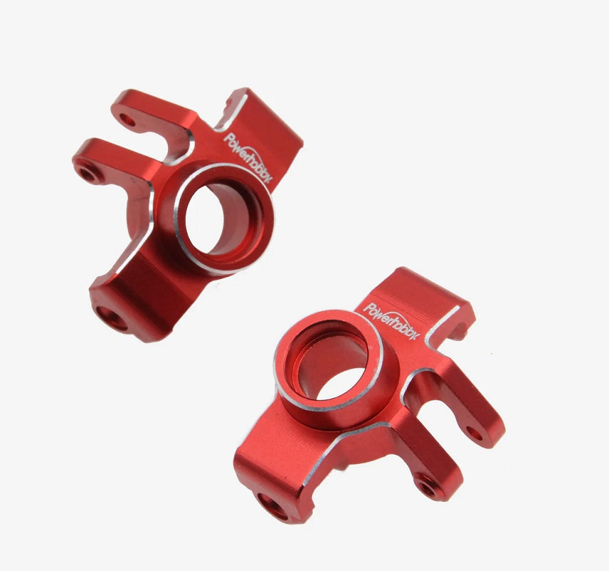 Power Hobby Aluminum Front Steering Knuckles, Red, for Arrma Grom 6568RED