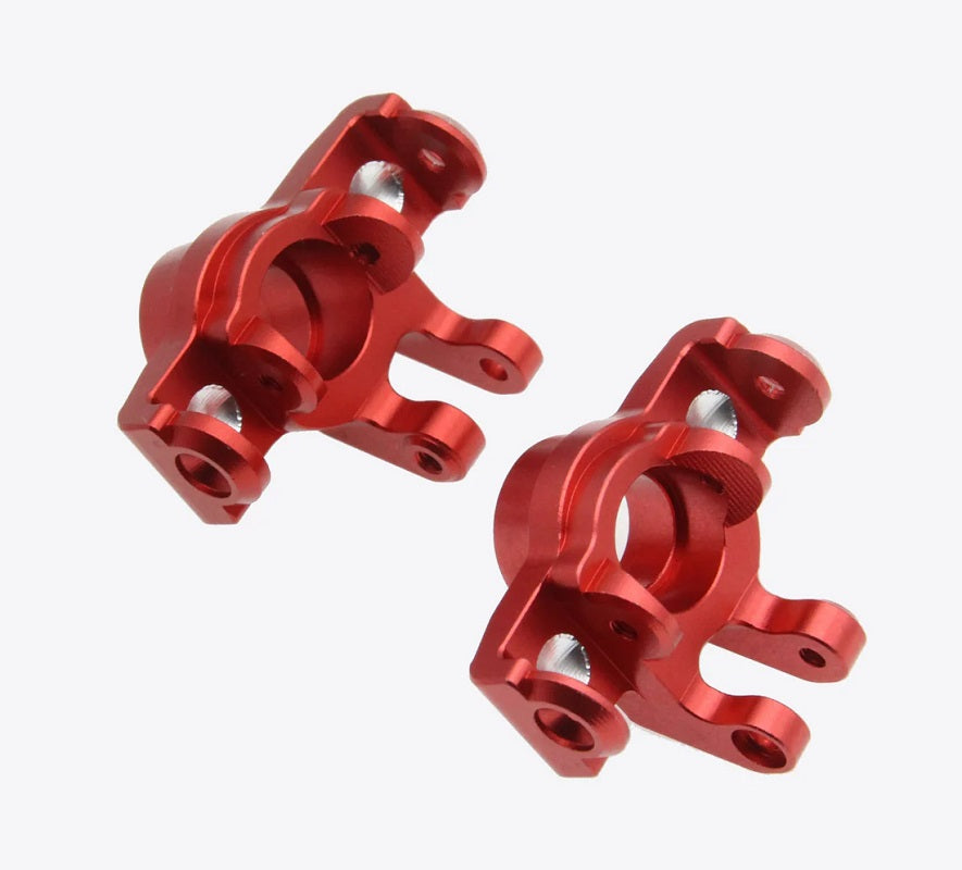 Power Hobby Aluminum Front Steering Knuckles, Red, for Arrma Grom 6568RED