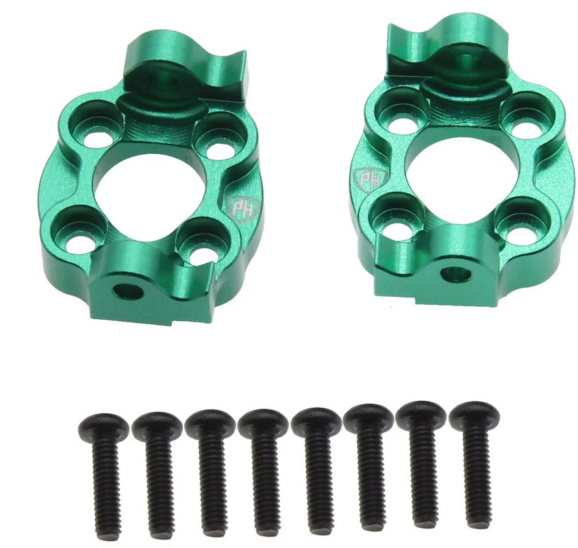 Power Hobby Aluminum Spindle Carrier Set 5deg Green for Losi Mini LMT 6584GREEN