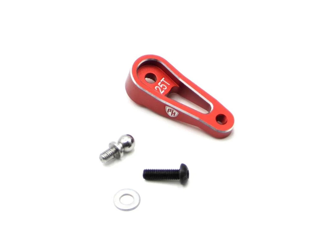 Power Hobby Aluminum 25T Servo Horn, Red, for MST RMX 2.5 6821RED